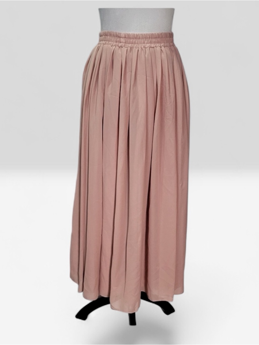 Women's Blush Pink Flowy Maxi Skirt